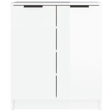 NNEVL Shoe Cabinet High Gloss White 59x35x70 cm Engineered Wood