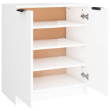 NNEVL Shoe Cabinet High Gloss White 59x35x70 cm Engineered Wood