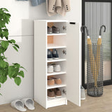 NNEVL Shoe Cabinet White 30x35x100 cm Engineered Wood