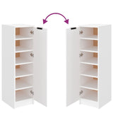 NNEVL Shoe Cabinet White 30x35x100 cm Engineered Wood