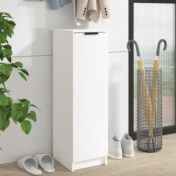 NNEVL Shoe Cabinet White 30x35x100 cm Engineered Wood
