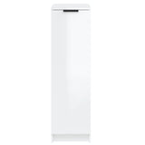 NNEVL Shoe Cabinet High Gloss White 30x35x100 cm Engineered Wood