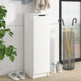 NNEVL Shoe Cabinet High Gloss White 30x35x100 cm Engineered Wood