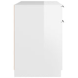 NNEVL Desk High Gloss White 100x50x75 cm Engineered Wood
