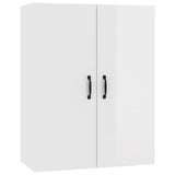NNEVL Hanging Cabinet High Gloss White 69.5x34x90 cm Engineered Wood