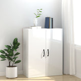NNEVL Hanging Cabinet High Gloss White 69.5x34x90 cm Engineered Wood