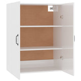 NNEVL Hanging Cabinet High Gloss White 69.5x34x90 cm Engineered Wood