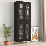 NNEVL Hanging Wall Cabinet Black 69.5x34x90 cm