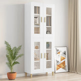 NNEVL Hanging Wall Cabinet High Gloss White 69.5x34x90 cm