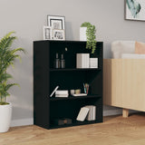 NNEVL Hanging Wall Cabinet Black 69.5x32.5x90 cm