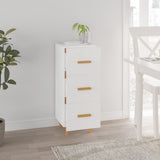 NNEVL Sideboard White 34.5x34x90 cm Engineered Wood