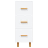 NNEVL Sideboard White 34.5x34x90 cm Engineered Wood