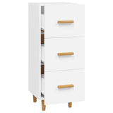 NNEVL Sideboard White 34.5x34x90 cm Engineered Wood