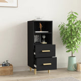 NNEVL Sideboard Black 34.5x34x90 cm Engineered Wood