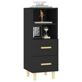 NNEVL Sideboard Black 34.5x34x90 cm Engineered Wood