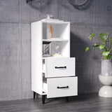 NNEVL Sideboard High Gloss White 34.5x34x90 cm Engineered Wood