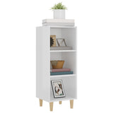 NNEVL Sideboard High Gloss White 34.5x32.5x90 cm Engineered Wood