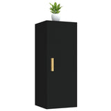 NNEVL Wall Cabinet Black 34.5x34x90 cm Engineered Wood