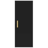 NNEVL Wall Cabinet Black 34.5x34x90 cm Engineered Wood