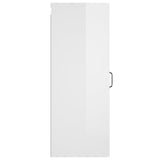 NNEVL Hanging Wall Cabinet High Gloss White 34.5x34x90 cm Engineered Wood