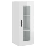 NNEVL Hanging Wall Cabinet High Gloss White 34.5x34x90 cm