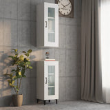 NNEVL Hanging Wall Cabinet High Gloss White 34.5x34x90 cm