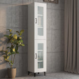 NNEVL Hanging Wall Cabinet High Gloss White 34.5x34x90 cm