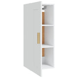 NNEVL Wall Cabinet White 35x34x90 cm Engineered Wood