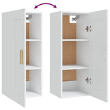NNEVL Wall Cabinet White 35x34x90 cm Engineered Wood