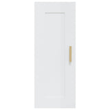 NNEVL Wall Cabinet High Gloss White 35x34x90 cm Engineered Wood