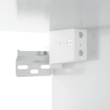 NNEVL Wall Cabinet High Gloss White 35x34x90 cm Engineered Wood