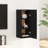 NNEVL Hanging Cabinet Black 35x34x90 cm Engineered Wood
