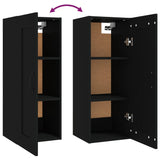 NNEVL Hanging Cabinet Black 35x34x90 cm Engineered Wood
