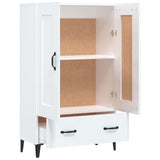NNEVL Highboard High Gloss White 70x31x115 cm Engineered Wood