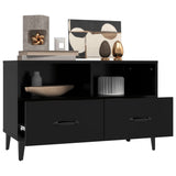 NNEVL TV Cabinet Black 80x36x50 cm Engineered Wood