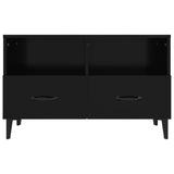 NNEVL TV Cabinet Black 80x36x50 cm Engineered Wood