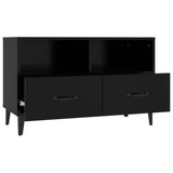 NNEVL TV Cabinet Black 80x36x50 cm Engineered Wood