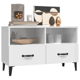 NNEVL TV Cabinet High Gloss White 80x36x50 cm Engineered Wood