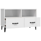 NNEVL TV Cabinet High Gloss White 80x36x50 cm Engineered Wood