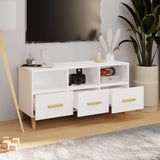 NNEVL TV Cabinet White 102x36x50 cm Engineered Wood