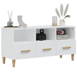 NNEVL TV Cabinet White 102x36x50 cm Engineered Wood