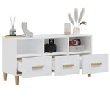 NNEVL TV Cabinet White 102x36x50 cm Engineered Wood