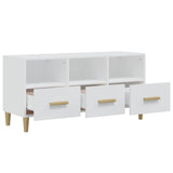 NNEVL TV Cabinet White 102x36x50 cm Engineered Wood