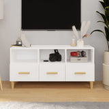 NNEVL TV Cabinet White 102x36x50 cm Engineered Wood