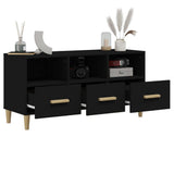 NNEVL TV Cabinet Black 102x36x50 cm Engineered Wood