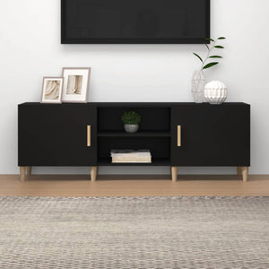 NNEVL TV Cabinet Black 150x30x50 cm Engineered Wood