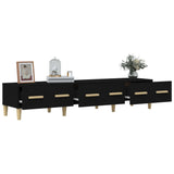 NNEVL TV Cabinet Black 150x34.5x30 cm Engineered Wood