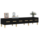 NNEVL TV Cabinet Black 150x34.5x30 cm Engineered Wood