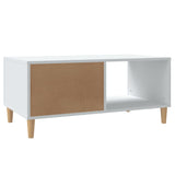 NNEVL Coffee Table White 89.5x50x40 cm Engineered Wood
