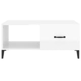 NNEVL Coffee Table High Gloss White 90x50x40 cm Engineered Wood